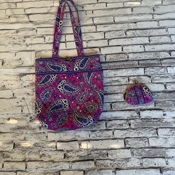 Vera Bradley Handbags - Vera Bradley shoulder bag and change purse.